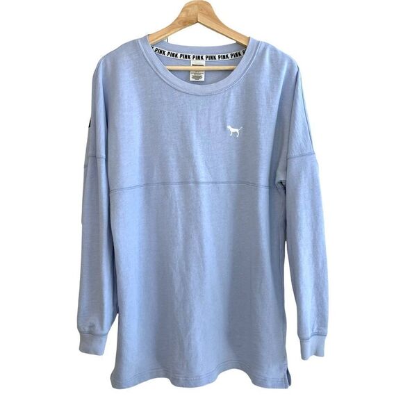 Pink Varsity Crew Neck Top - Picture 1 of 7